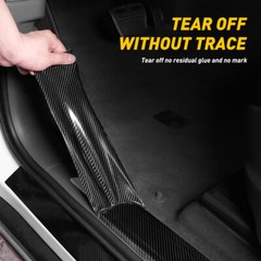 5D Carbon Fiber Car Stickers Door Sill Scuff Anti Scratch Tape Protection Film