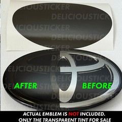 For 2023-24 GR Corolla Smoke Vinyl Tint Overlay Ppf Decal for Front Rear Emblem