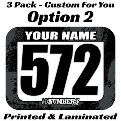 ATV Number Plate Decal Stickers Custom Name Motocross Race MX SX ATV AMA RMZ RM