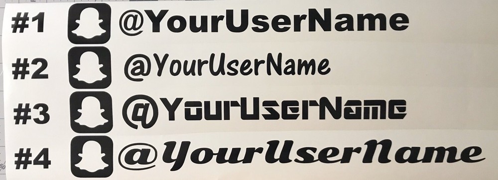 8″ Snapchat Decal Bumper Sticker Your Name Snap chat Handle – JDM set if 2 Tuner