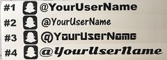 8″ Snapchat Decal Bumper Sticker Your Name Snap chat Handle – JDM set if 2 Tuner