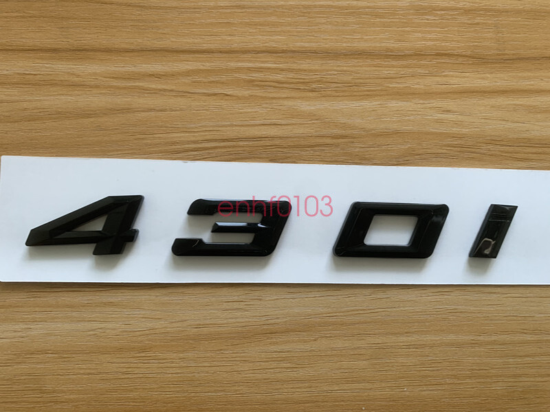 Gloss Black 3D ABS Letters Trunk 430i Emblem Rear Badge for BMW 2017-2022 430i