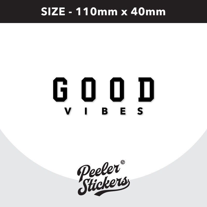 Good Vibes Decal Sticker, Motivation Surf Beach Vacation Music Sticker CD0190