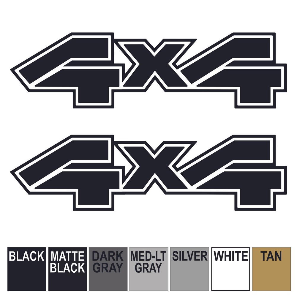 4×4 Truck Bedside Decals | Stickers Set | Fits Any Truck SUV Off Road Vehicle