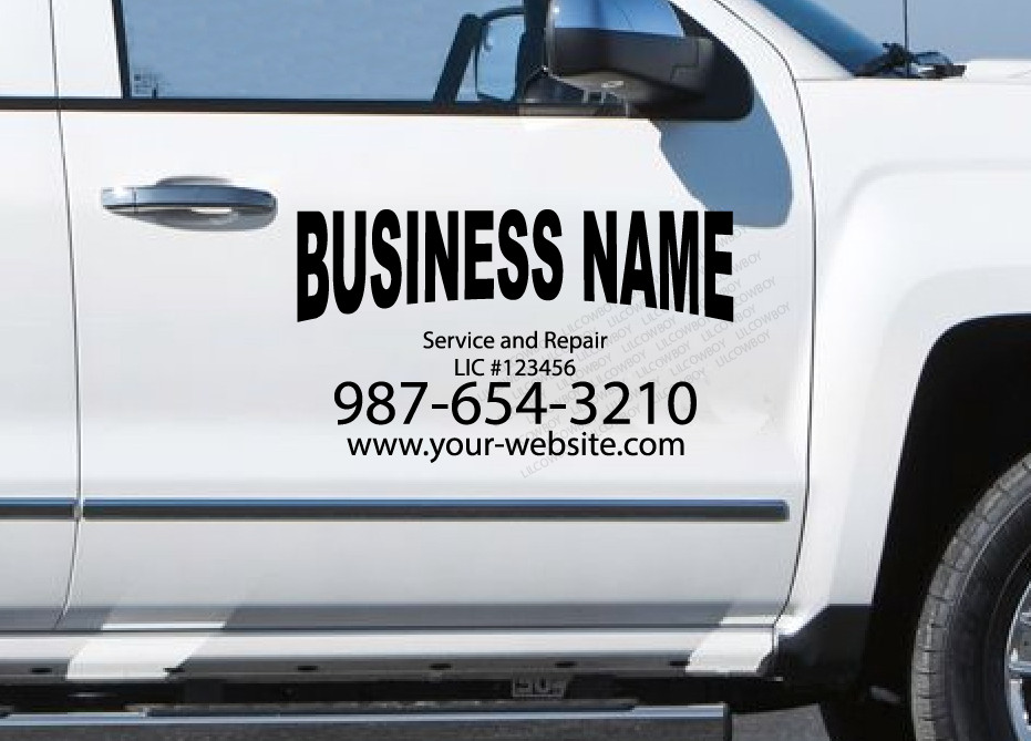 Custom Business Name Advertising sign Car Lettering Decal Truck vinyl trailer CS