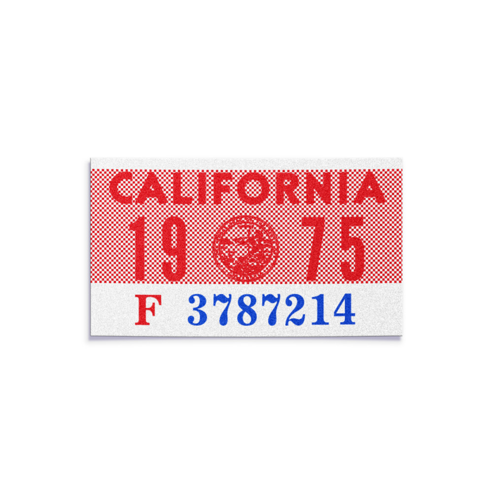 1975 California License Plate YOM Registration Sticker – CA DMV – Free Shipping