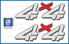 set of 2 1999 2006 Chevy Silverado 4×4 decals – F – bed side 1500 2500 4WD