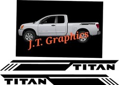 Compatible With Nissan Titan Side Bed VINYL DECAL STICKER GRAPHIC KIT