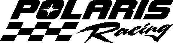 Polaris Racing 2″x 8″ set of 2 decals stickers, any color