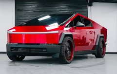 Tesla Cybertruck Precut Vinyl Wrap Super Gloss Red Color Change Adhesive Film