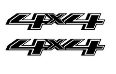 Chevy Silverado Matte Black 4X4 Bedside Decals 2014-2018 Set of 2 GM Licensed
