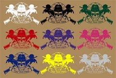 Cowboy Skull Horse Gun Custom Name Car Truck Window Laptop Vinyl Decal Sticker