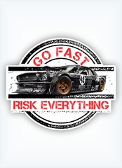 Go Fast Risk Everything Ken Block 43 Monster Hoonicorn V2 Racing Vinyl Stickers
