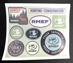 RMEF Rocky Mountain Elk Foundation Set of 9 Stickers Decals Hunting Conservation