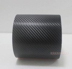 Stretchable 4inch Wide Black 3D Carbon Fiber Vinyl Tape Wrap Decal Sticker CF