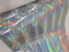Glossy Silver Metallic Glitter Holographic Rainbow Vinyl Car Wrap Sticker Film