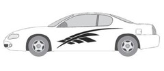 #A1220 DECAL VINYL GRAPHIC VEHICLE CAR TRUCK CROSS OVER SUV VAN SEMI MODERN AUTO