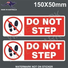 2 DO NOT STEP STICKERS SAFETY
