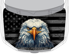 Hood Vinyl Wrap Patriotic American Eagle Decal Truck or Car