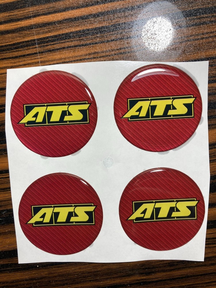 ATS Wheel Cap Stickers Set – 4pcs 3D Domed Resin Center Cap Emblem Decals