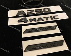 Gloss Black A250 4 matic Badges Package For Mercedes AMG A250 W177 V177
