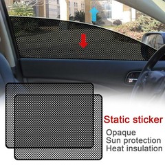 2x Car Side Window Mesh Film Static Sunshade Net Sun Shade Sticker UV Protection