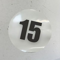 12″ Circular Round Magnetic Race Car Number 15 Magnet x2