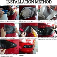 For Vehicle Light Protection Light Tint Film Easy Installation High Transparency