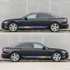 Car Long Stripe Graphics Racing Side Body Door Vinyl Decal Trim Colorful Sticker