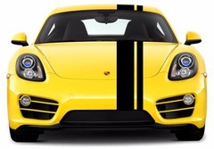 NW Fits PORSCHE 2″ 6″ Double Offset Racing Stripes Gun Metal2 CARBON FIBER Vinyl