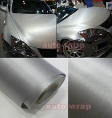 50FT X 5FT Full Car Wrap Silver Metal Brushed Steel Vinyl Satin Matte Sticker US