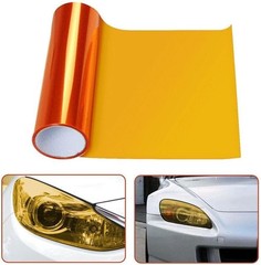 12” x 48” Universal Glossy Orange Tint Film with Squeegee for All Vehicles