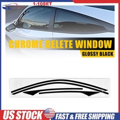 Chrome Delete Blackout Window Trims Vinyl LH RH For Honda Civic Coupe 16-20 1-10