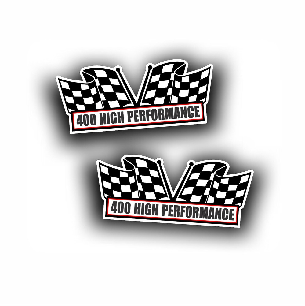 400 HIGH PERFORMANCE AIR CLEANER engine DECAL for classic or muscle car 2X