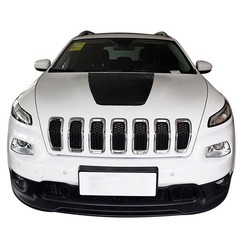 for 2014-2026 Jeep Cherokee Front Engine Hood Decal Sticker Trim PVC Matte Black