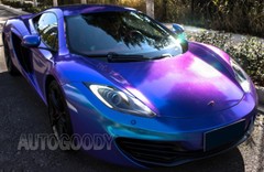 72″ x 60″ Gloss Metallic Chameleon Purple Blue Vinyl Film Wrap Air Bubble Free