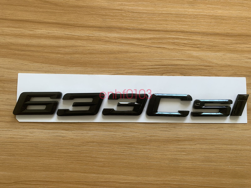 Gloss Black ABS Letters Trunk 633csi Emblem Rear Badge for BMW 2017-2022 633csi