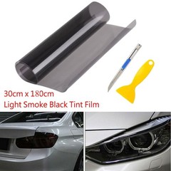 1/2set 180cm Smoke Black Tint Film Headlights Tail lights Car Vinyl Wrap Light H