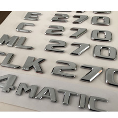 Chrome For Mercedes A170 B170 C270 E270 G270 ML270 CLK270 GLK270 4MATIC Emblems/
