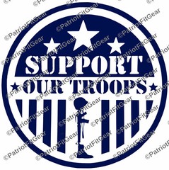 Support Our Troops,{10″x10″,}Navy,Army,USAF,USCG,Military,Stickers,Vinyl Decal