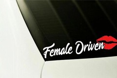 STICKERCORP – FEMALE DRIVEN – CAR WINDOW DECAL VINYL STICKER