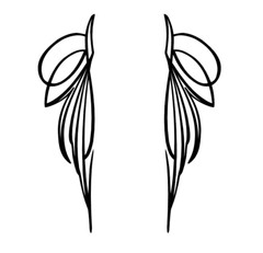 Hot Rod Pinstriping Decals – Set of 2 – 10″ x 2.5″ – Free shipping – 1 color