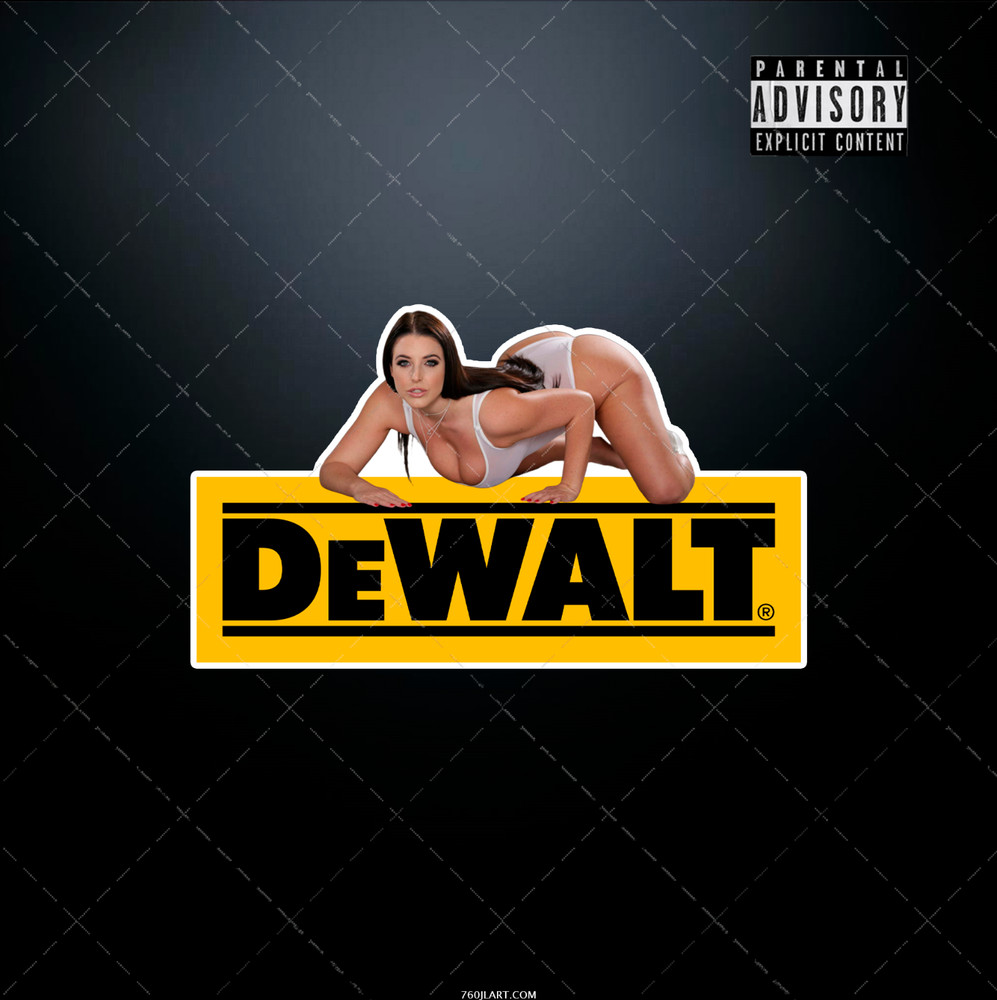 Tool Box DEWALT beautiful Angela White Pinup Girl Garage decal sticker 4Inches