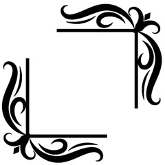 4 Vinyl Pinstripe Corner Decals -Choose Your Size and Color – Free US Shipping!