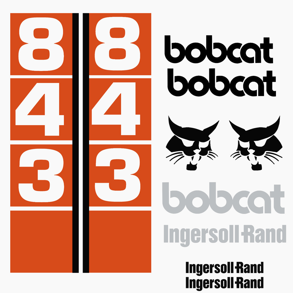 Fits Bobcat 843 Decals Stickers kit Repro Aftermarket Decal kit Premium Vinyl