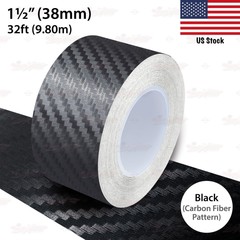 1-1/2″ Roll Vinyl Pinstriping Pin Stripe Tape Sticker 38mm CARBON FIBER BLACK