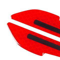 12PCS Rearview Mirror Side Door Handle Red Reflective Warning Safety Sticker Set