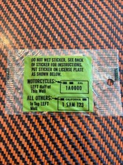 60’s, 70’s RED/WHITE CALIFORNIA PLATE MONTH STICKER. DEC VTG