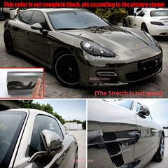 Black Flat Smooth Mirror Chrome Car Wrap Metal Vinyl Decal Sticker Air Free US