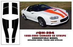 QH-294 1998 1999 2000 2001 2002 CHEVY CAMARO SS STRIPE STRIPE KIT – CONVERTIBLE